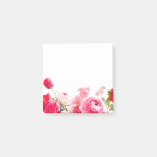 Custom Floral Roses Flowers Watercolor Blank Post_it Notes
