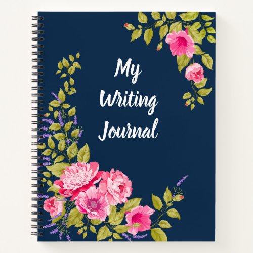 Custom Floral Roses Journal