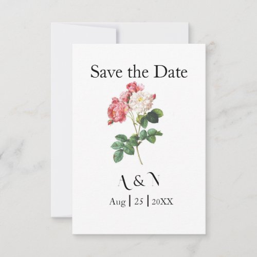 custom floral  save the date