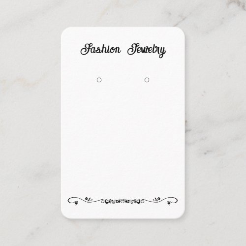 Custom Floral Scroll Cute Earring Display Cards