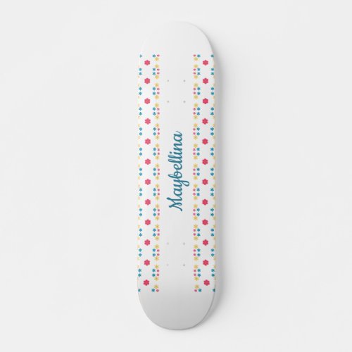 Custom floral skateboard