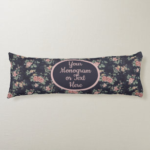 Custom Floral Victorian Pink Rose Garden Body Pillow