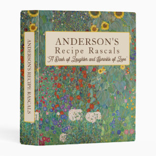 Custom Floral Vintage Family Dinners Cookbook Mini Binder