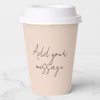 Custom Floral Watercolor Motherhood Design Paper Cups