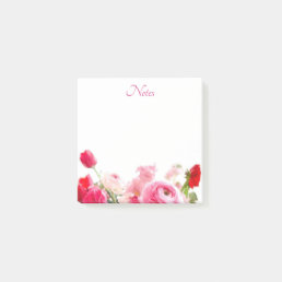 Custom Floral Watercolor Template Roses Flowers Post-it Notes