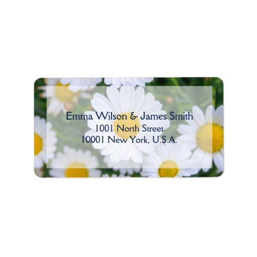 Custom Floral Wedding Address Labels With Daisy