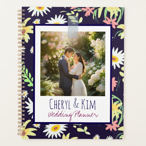 Custom Floral Wedding Planner | Personalized Photo
