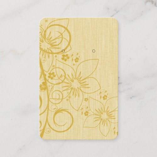 Custom Floral Wood Earring Display Cards