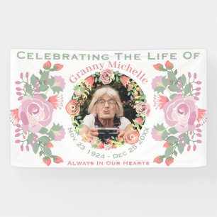 custom floral wreath shape photo  banner