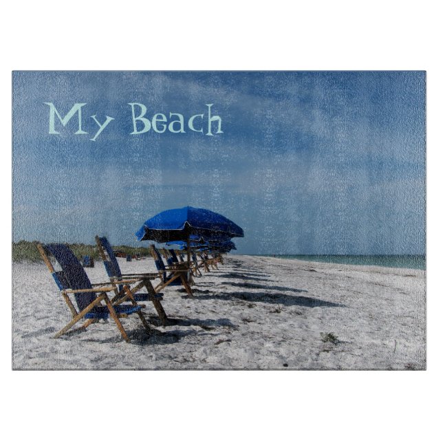 Custom Florida Beach Cutting Board (Front)