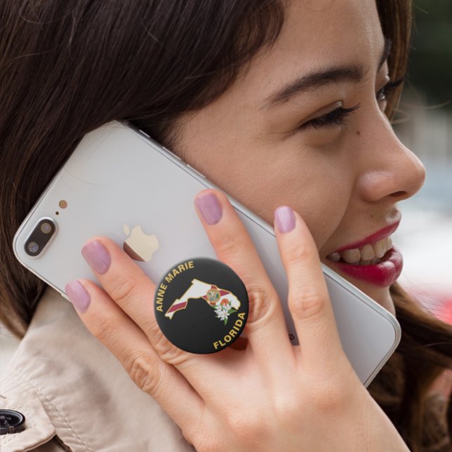 Custom Florida Flag State Flower Orange Blossom PopSocket (Creator Uploaded)