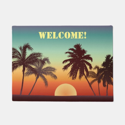 Custom Florida Sunset Doormat
