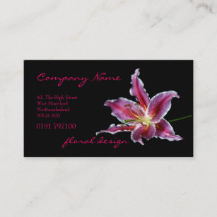 Custom florist business card