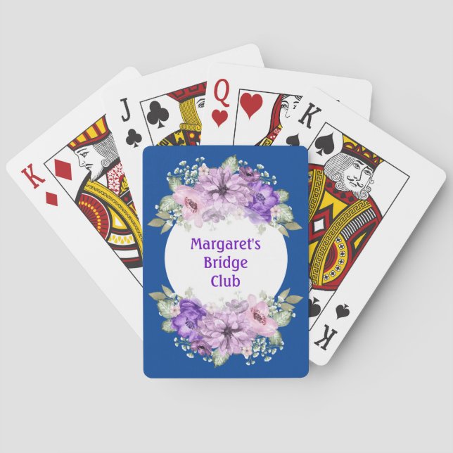 Custom Flower Bouquet  Poker Cards (Back)