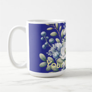 Custom flower design  coffee mug