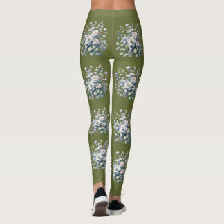 Custom flower design leggings