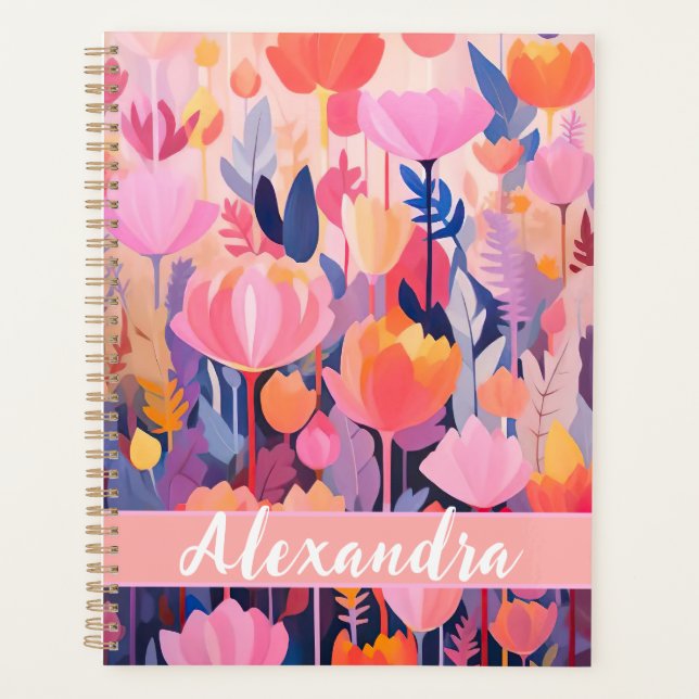 Custom Flower Design  Planner (Front)
