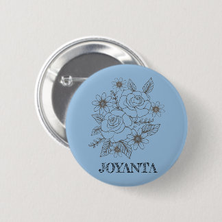 Custom Flower design white Joyanta Button