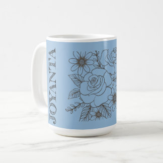 Custom Flower design white Joyanta Coffee Mug