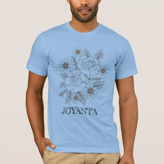 Custom Flower design white Men Joyanta T-Shirt