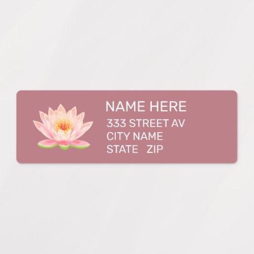 Custom Flower on Rose Gold Address Labels