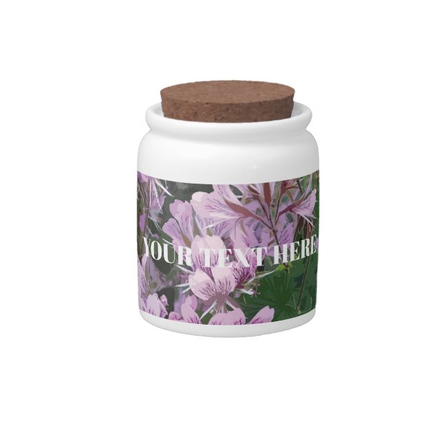 Custom flower photo ceramic storage jar design (Front)