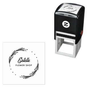 Custom Flower Shop & Business Name Self-inking Stamp