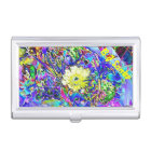 Custom Fluorescent Blue, Lavender, Yellow Floral