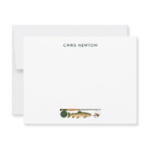 Custom Fly Fishing Note Card
