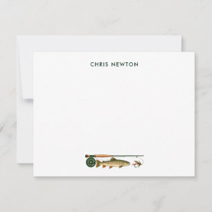 Custom Fly Fishing Note Card