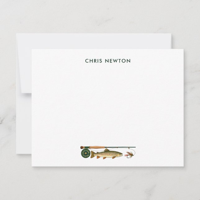 Custom Fly Fishing Note Card (Front)