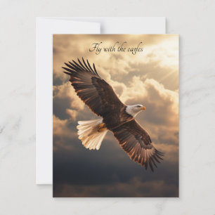 Custom fly with the eagles sunrise holiday card