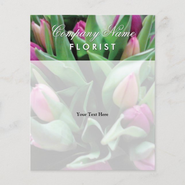 Custom flyers for florist shop flower business (Front)