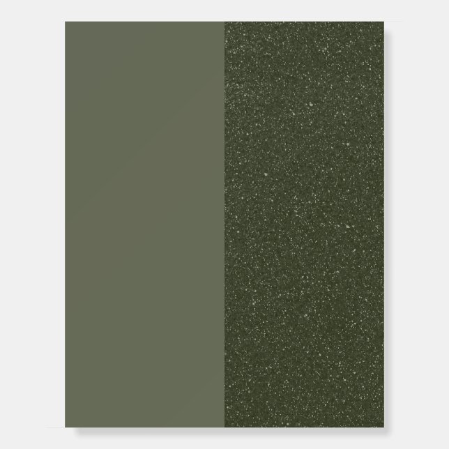 Custom Foam Board in Moss Green Split Design (Front)