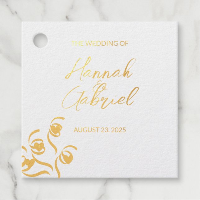 Custom Foil Favor Tags (Front)