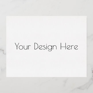 Custom foil holiday postcard