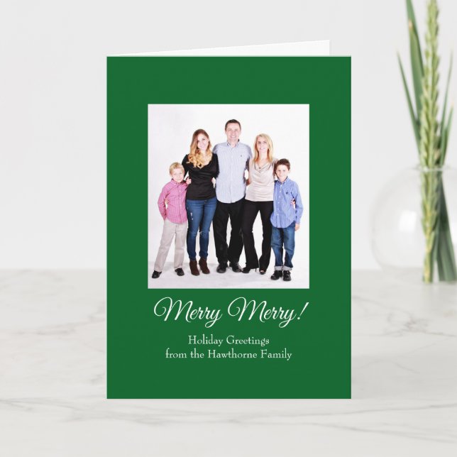 Custom Folded Christmas Photo Card (Front)