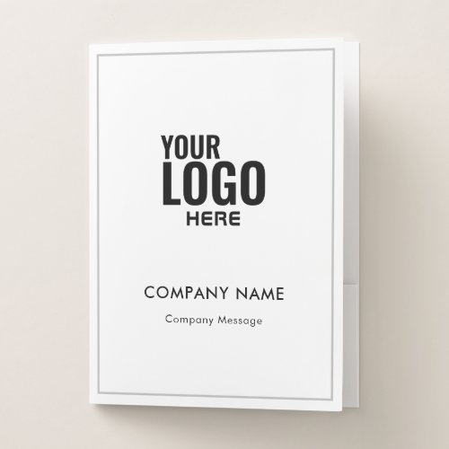 Custom Folders with Business Card Slot  Your Logo