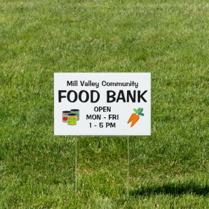 Custom Food Bank Yard Sign