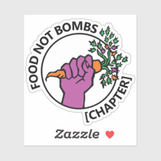Custom Food Not Bombs Sticker