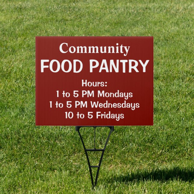 Custom Food Pantry Sign (Insitu)
