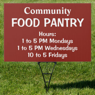 Custom Food Pantry Sign