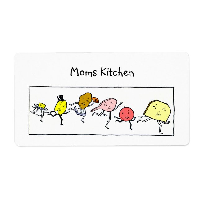 Custom Foods Vintage Kitchen Art Labels (Front)
