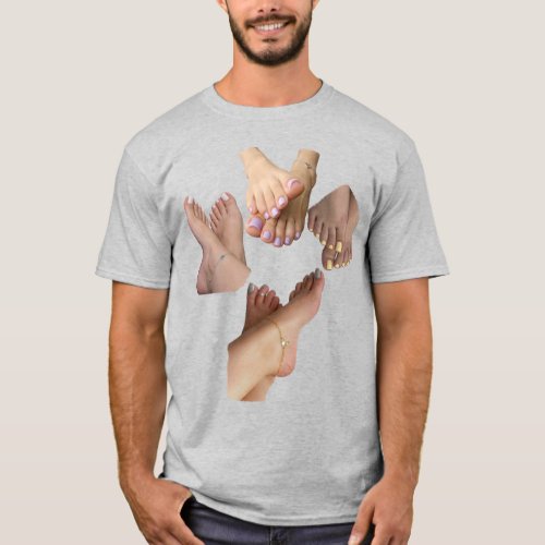 Custom Foot Feetish – Personalized "I Love Feet" T-Shirt