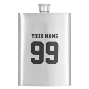 Custom footbal jersey number stainless steel flask
