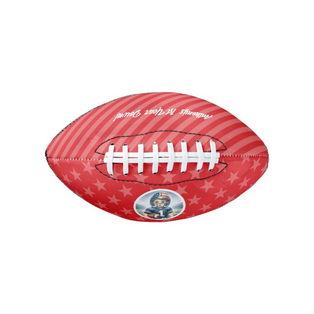 Custom Football | 1st Year Down Birthday Gift (Front)