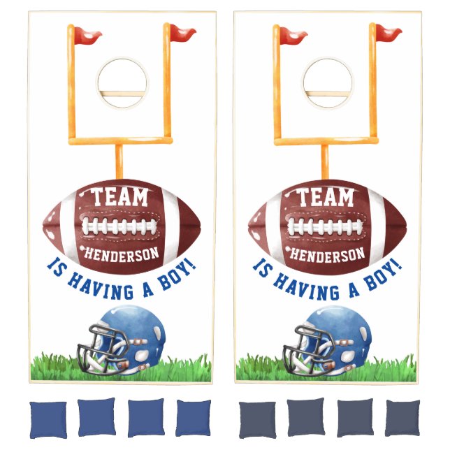 Custom Football Baby Shower Cornhole Set (Set)