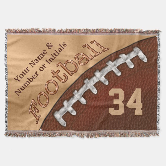 Custom Football Blanket with NAME, JERSEY NUMBER