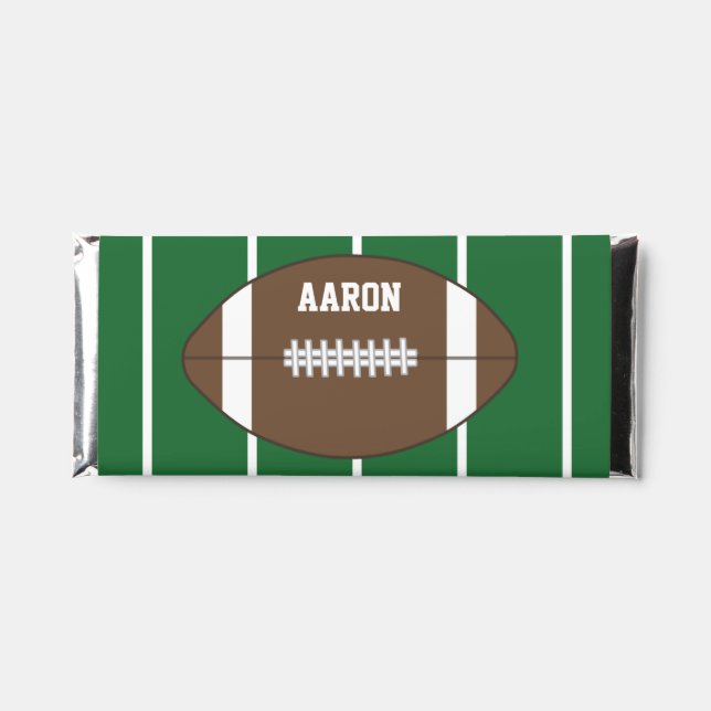 Custom Football Candy Bar Birthday Gift (Front)