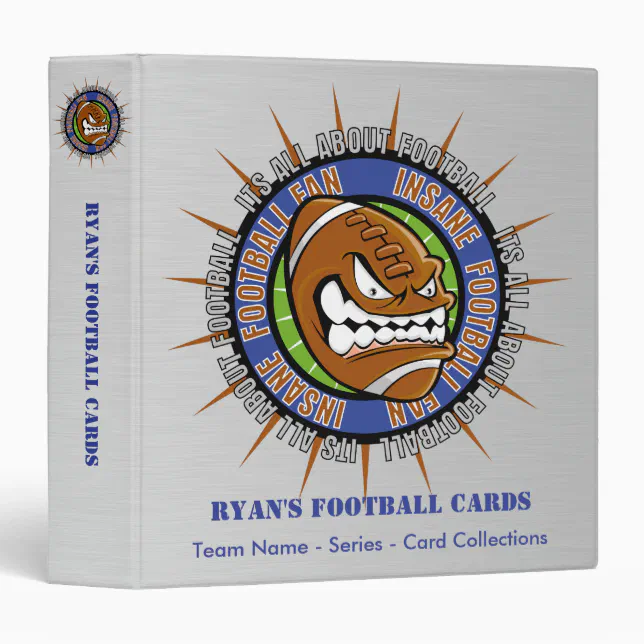 Custom Football Card Binder Zazzle